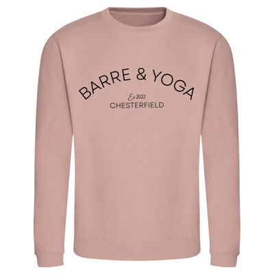 Barre & Yoga Classic Sweatshirt with white text Thumbnail